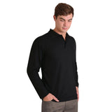 TEE&COTTON - Mens Long Sleeve Pique Knit Polo