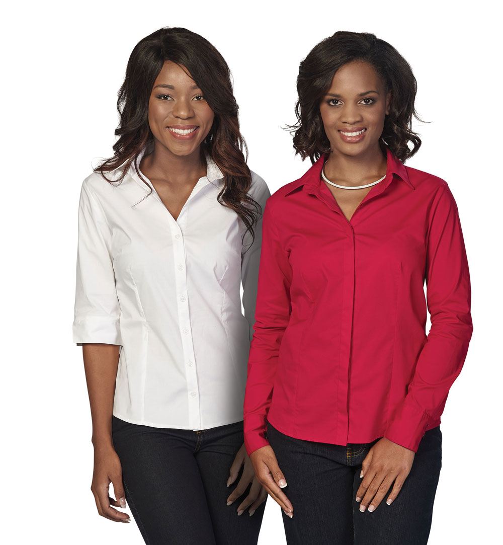 SALE - Rolando - K213 Ladies Stretch Poplin Savannah L/S Blouse