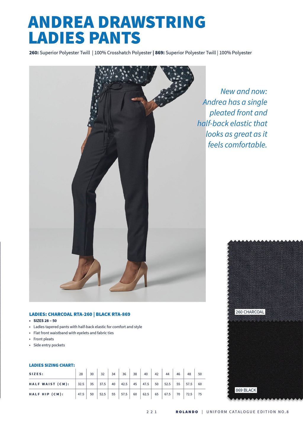 Rolando - Andrea 869 Drawstring Pant