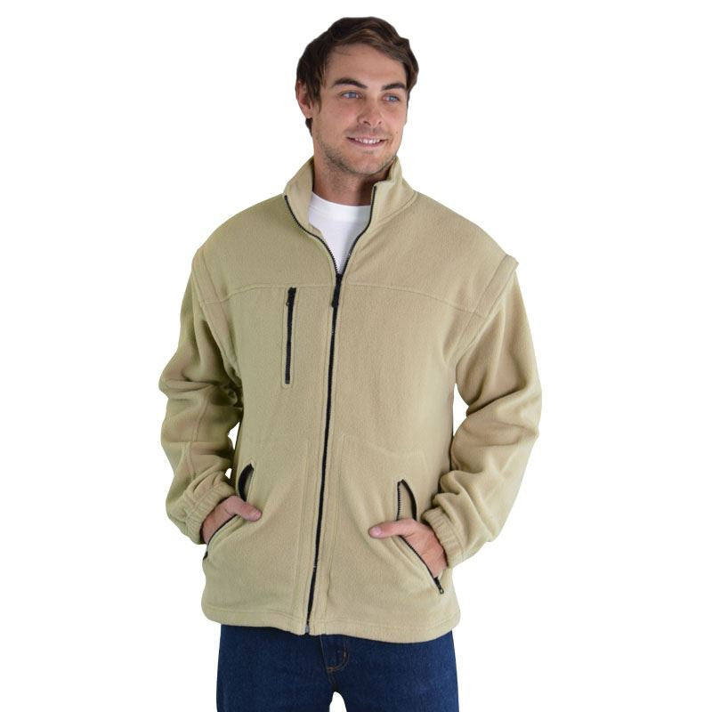 Mens Zip Off Sleeve Polar Fleece
