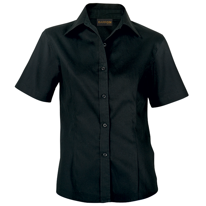 Barron - Ladies Brushed Cotton Twill Blouse Short Sleeve