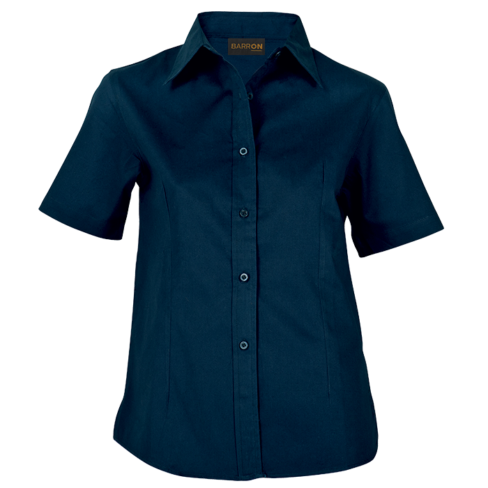Barron - Ladies Brushed Cotton Twill Blouse Short Sleeve