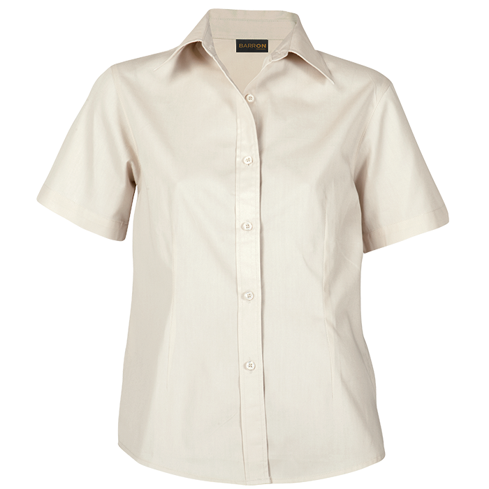 Barron - Ladies Brushed Cotton Twill Blouse Short Sleeve