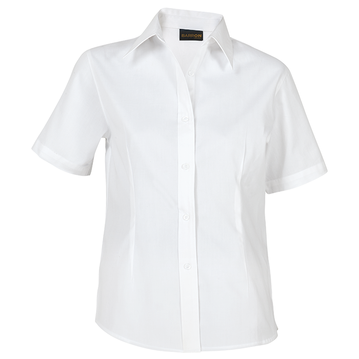 Barron - Ladies Brushed Cotton Twill Blouse Short Sleeve