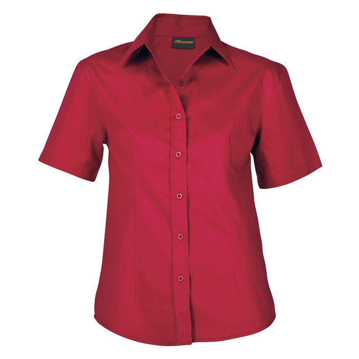 Barron - Ladies Brushed Cotton Twill Blouse Short Sleeve