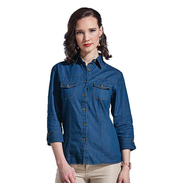 Barron  Ladies Denver Denim Blouse