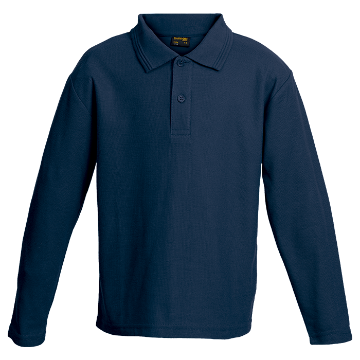 Kiddies 175g Pique Knit L/S Golfer