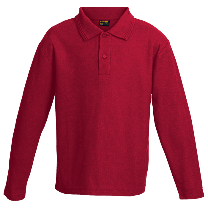 Kiddies 175g Pique Knit L/S Golfer