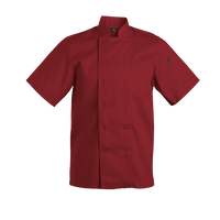 Red short sleeve chef jacket