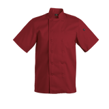 Red short sleeve chef jacket