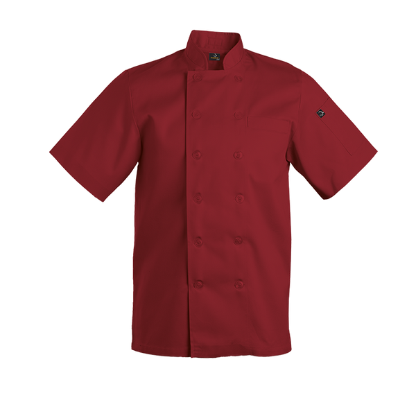 Red short sleeve chef jacket