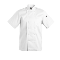 White short sleeve chef jacket