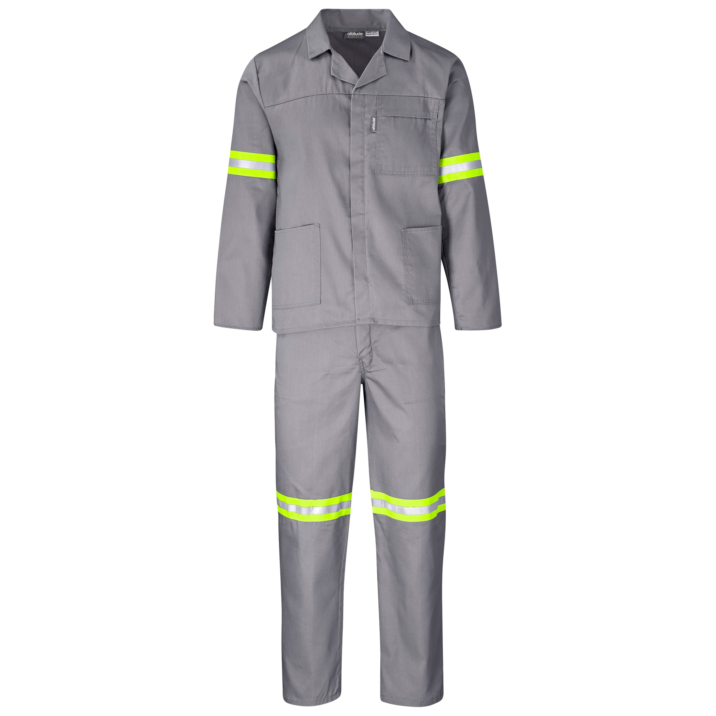 Trade Polycotton Conti Suit - Reflective Arms & Legs - Yellow Tape