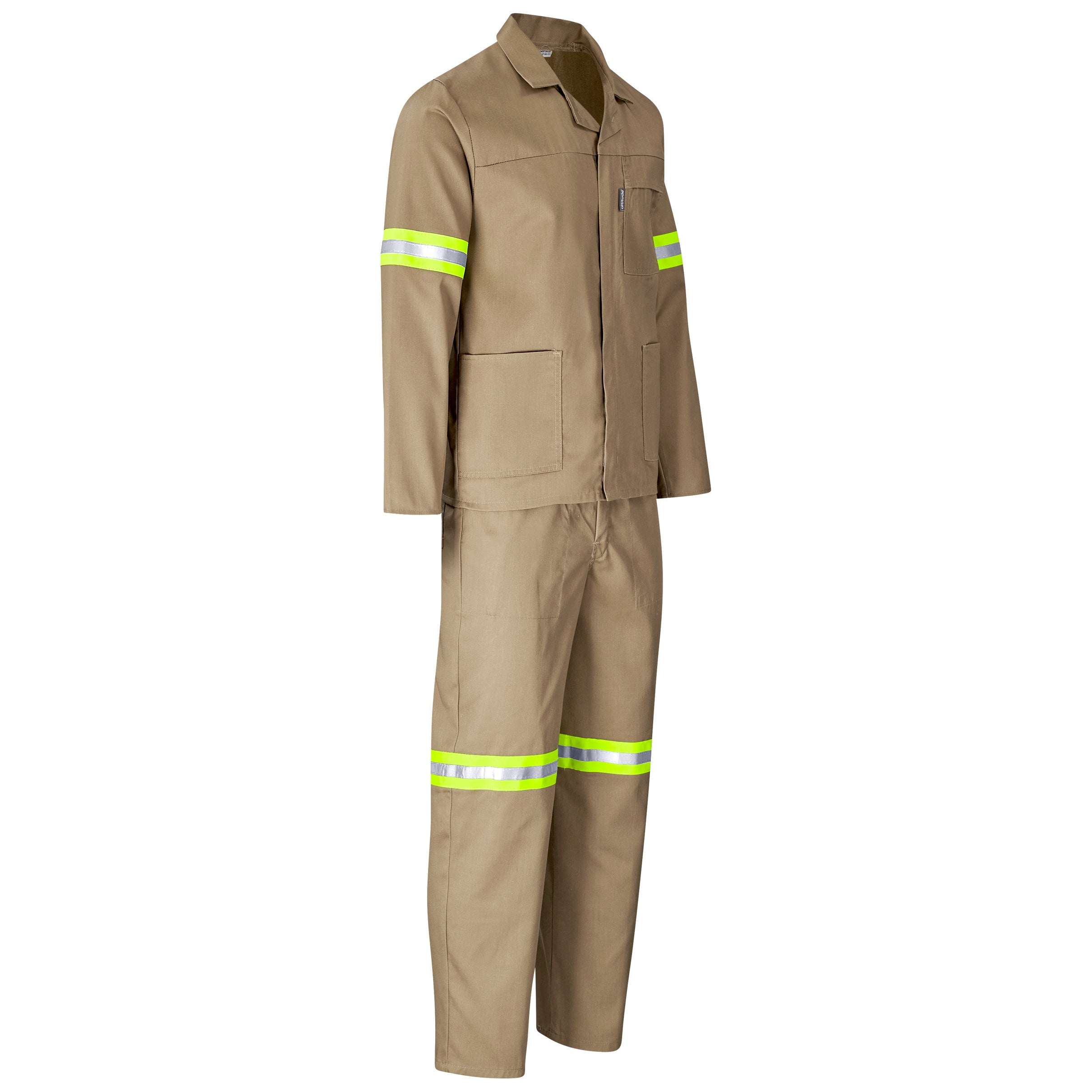 Trade Polycotton Conti Suit - Reflective Arms & Legs - Yellow Tape
