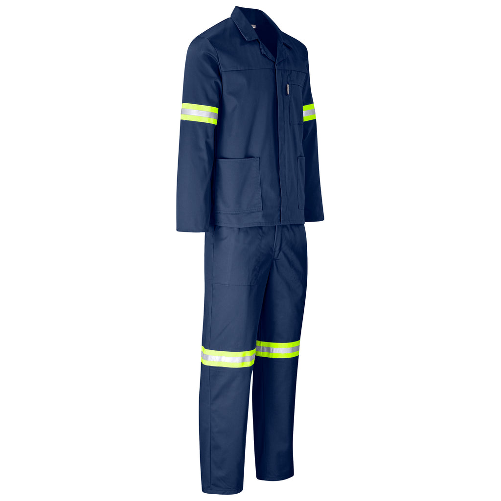 Trade Polycotton Conti Suit - Reflective Arms & Legs - Yellow Tape