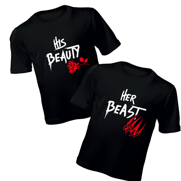 Beauty and beast top shirts for couples