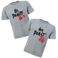 Couples T-Shirt - His Beauty, Her Beast