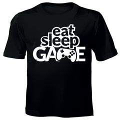 Eat, Sleep, Game Kids Printed T-shirts