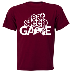 Eat, Sleep, Game Kids Printed T-shirts