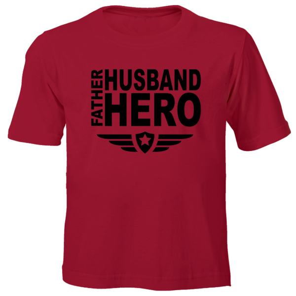 Father Husband Hero - Printed T-Shirt