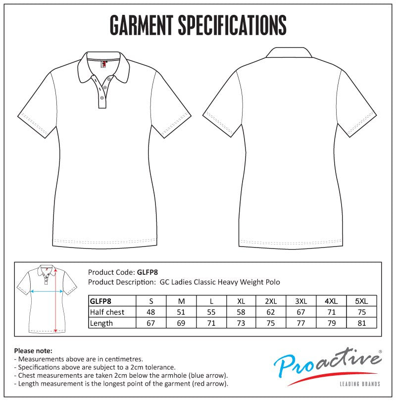 GLOBAL CITIZEN - Ladies Classic Heavy Weight Golf Shirt