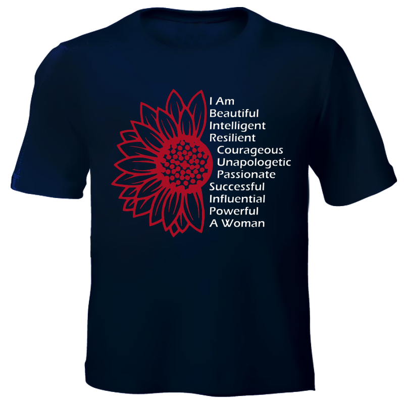 Fanciful Designs - I AM Sunflower Printed T-Shirt