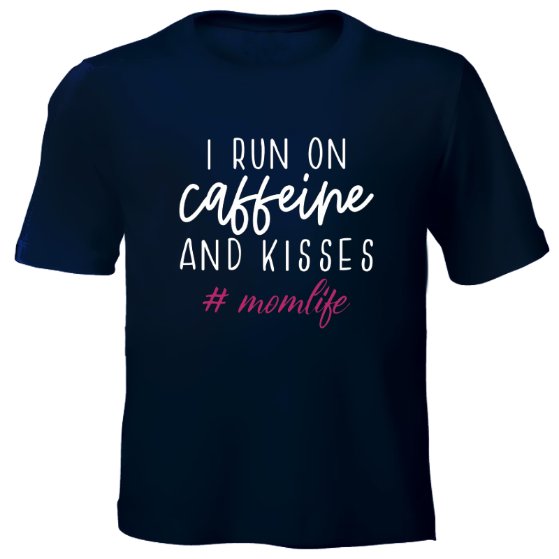 Printed T-shirt - Caffeine and Kisses
