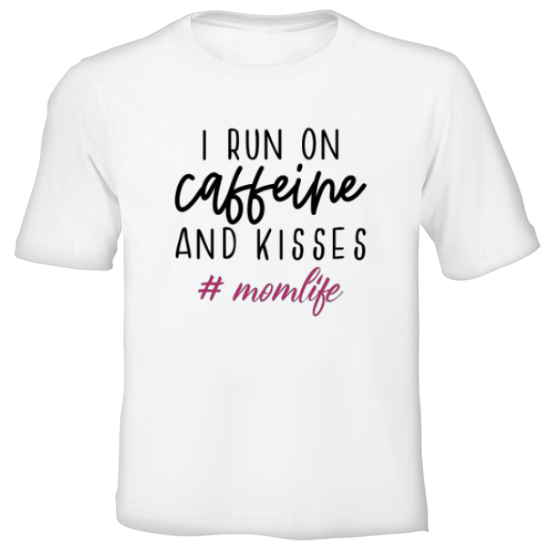 Printed T-shirt - Caffeine and Kisses