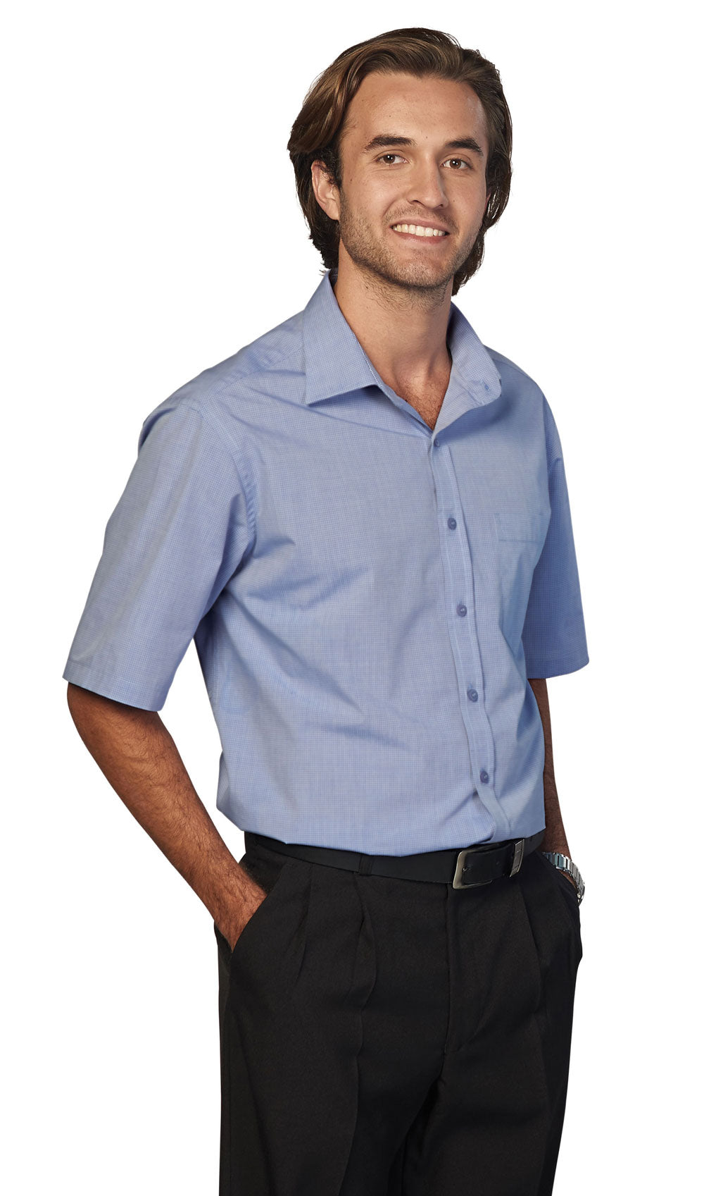 Rolando - K215 Mens Minimal Check S/S Lounge Shirt