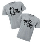 Couples T-Shirts - His Queen and Her King