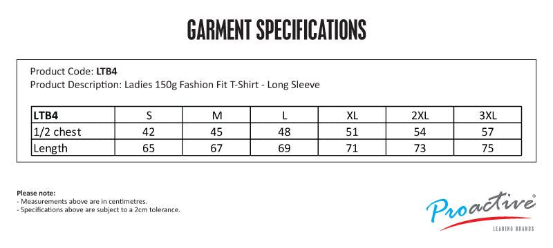 ULTIMATE-T - Ladies 150g Fashion Fit T-shirt - long sleeve