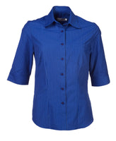 Ladies 3/4 sleeve blouse royal blue