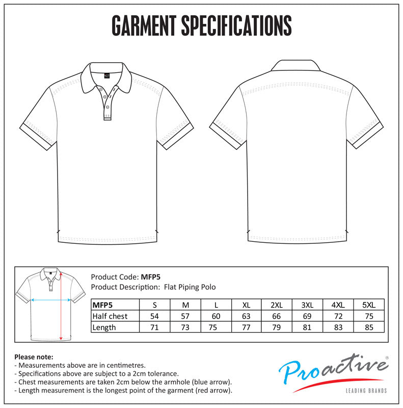 TEE&COTTON - Mens Flat Piping Polo