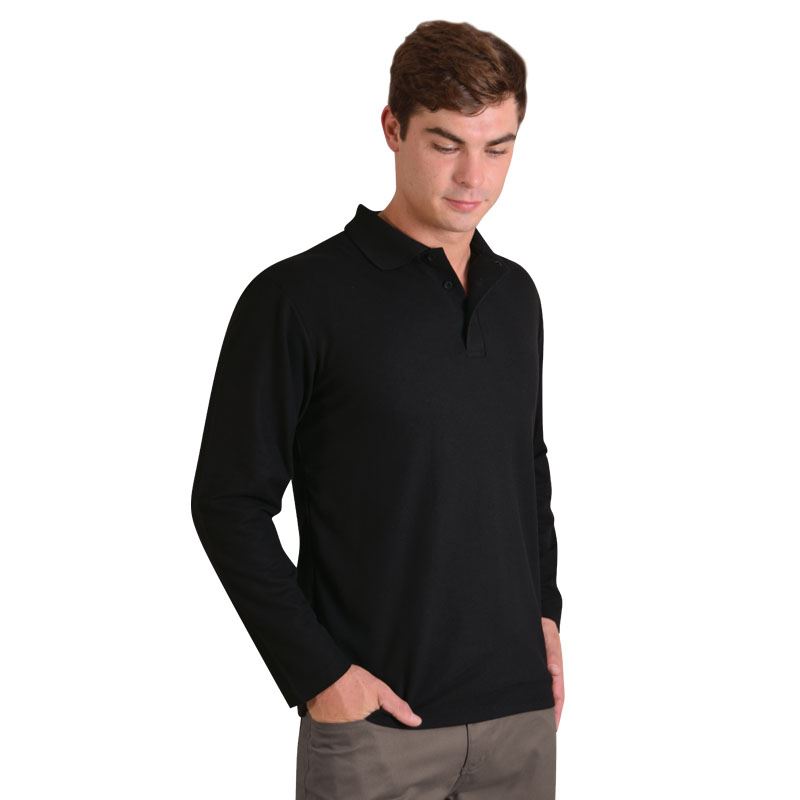 TEE&COTTON - Mens Long Sleeve Pique Knit Polo