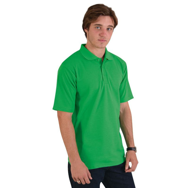 TEE COTTON Mens Classic Pique Knit Golf Shirt Zweep