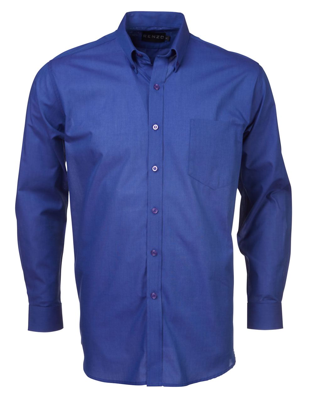 Renzo - S05 Mens End On End L/S Lounge Shirt