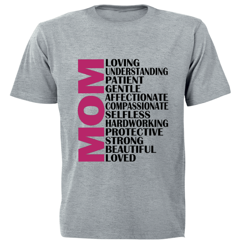 Printed T-Shirt - Mom Adjectives