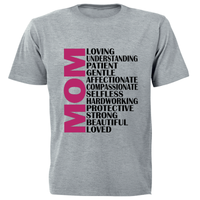 Printed T-Shirt - Mom Adjectives