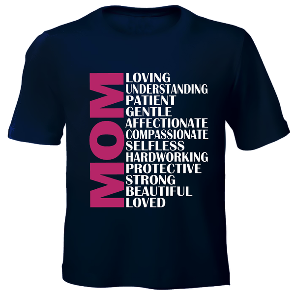 Printed T-Shirt - Mom Adjectives
