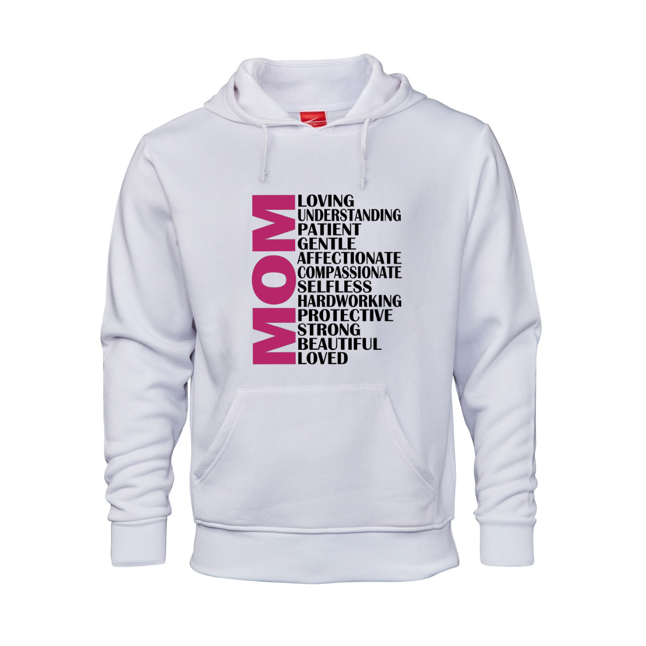 Printed Hoodie - Mom Adjectives