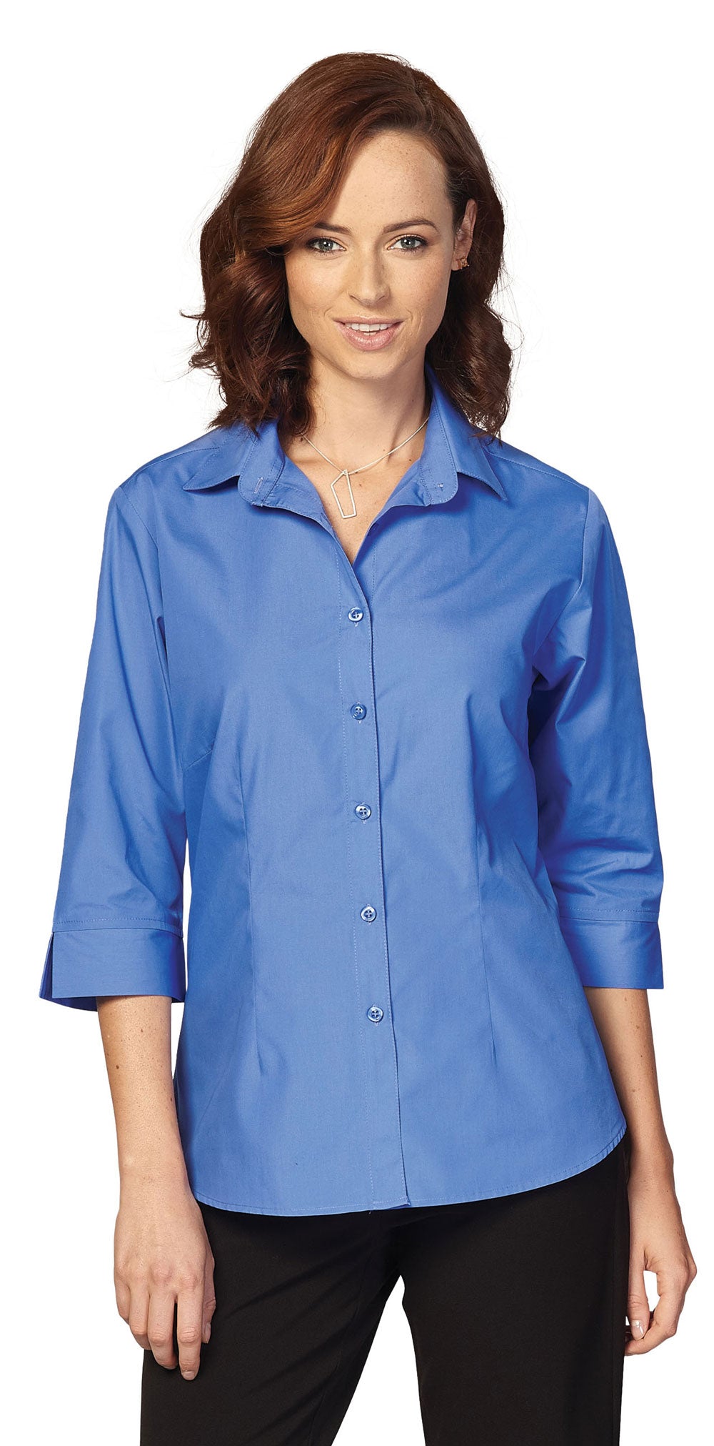 Rolando - P070 Ladies Easy Care Poplin 3/4 Sleeve Cathy Blouse