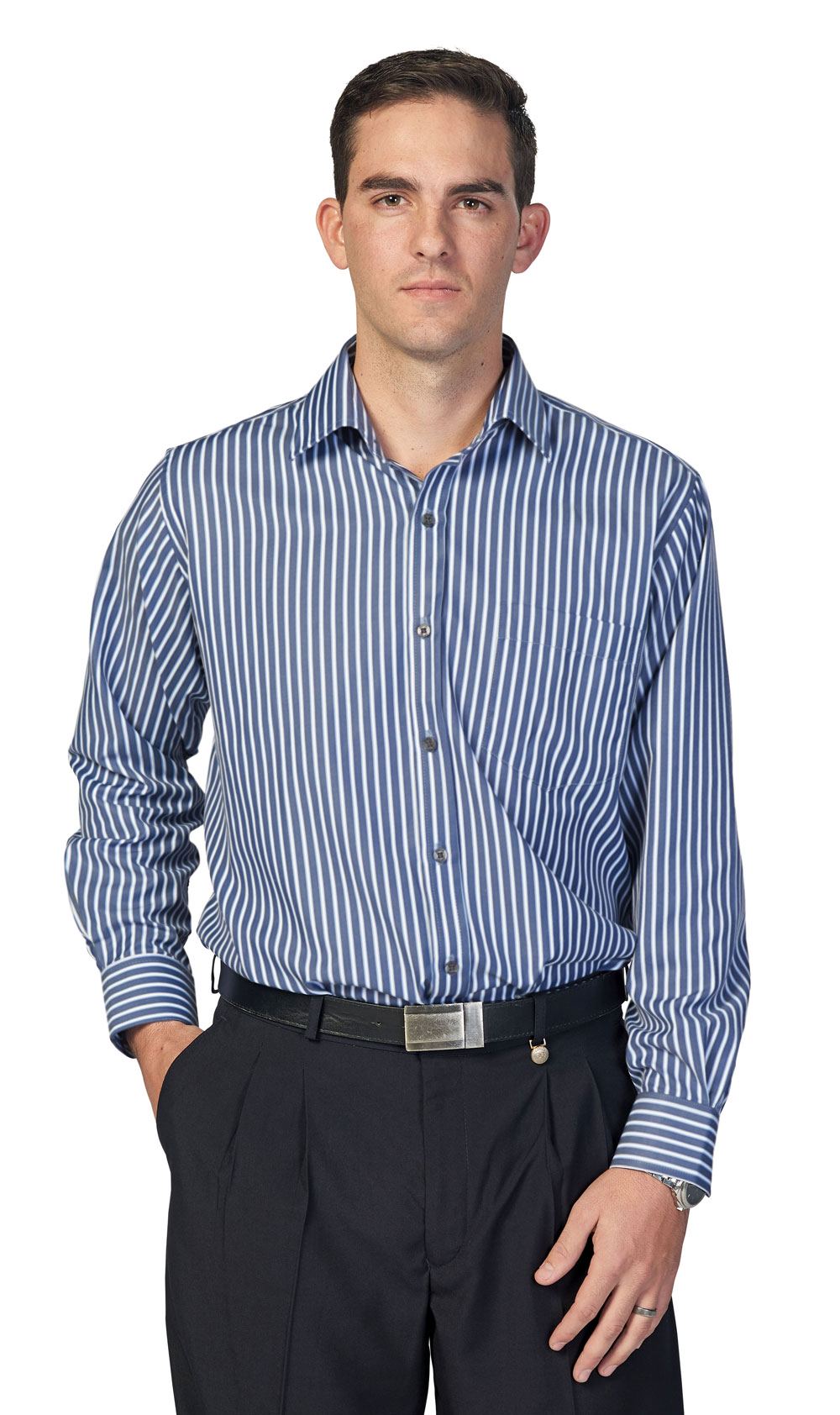 Pierre Cardin - PC2 Mens Stripe L/S Lounge Shirt