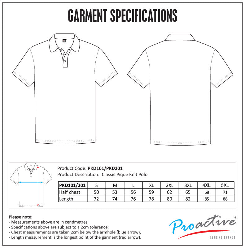 TEE&COTTON - Mens Classic Pique Knit Golf Shirt