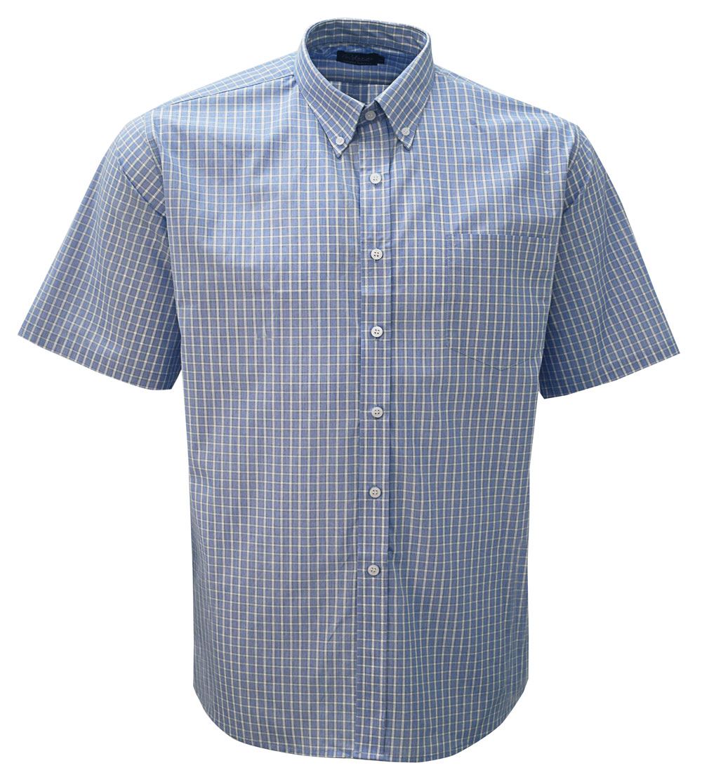 Mens Check short sleeve lounge shirt