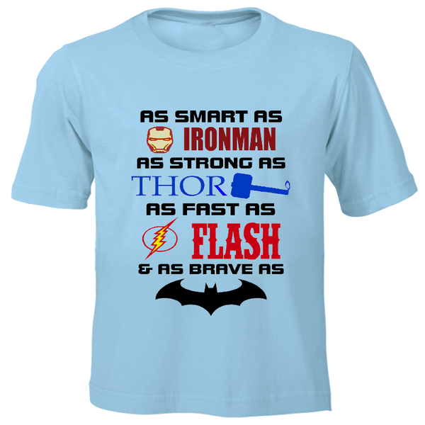 Superhero printed top t shirts