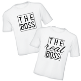 Couples T-Shirt - The Boss, The Real Boss