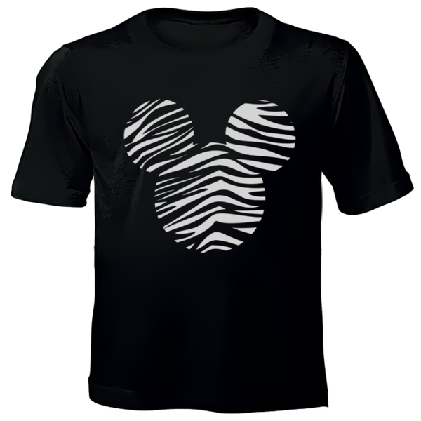 Fanciful Designs - Zebra Mickey Printed T-Shirt