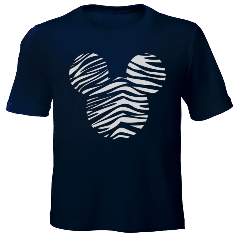 Fanciful Designs - Zebra Mickey Printed T-Shirt