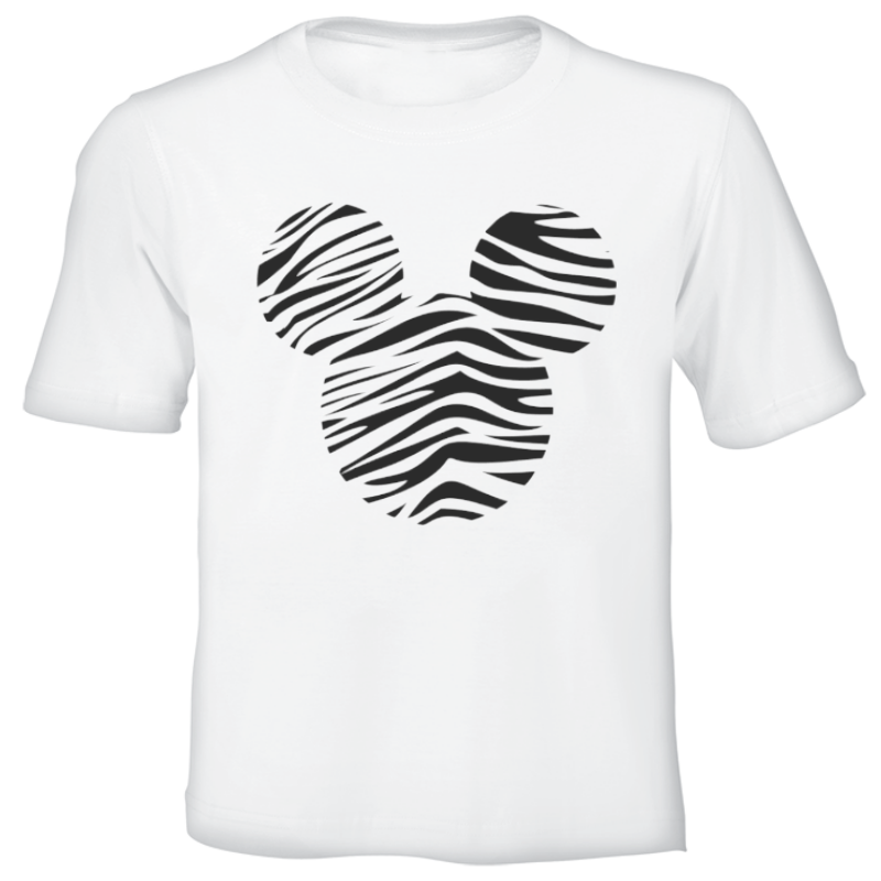 Fanciful Designs - Zebra Mickey Printed T-Shirt