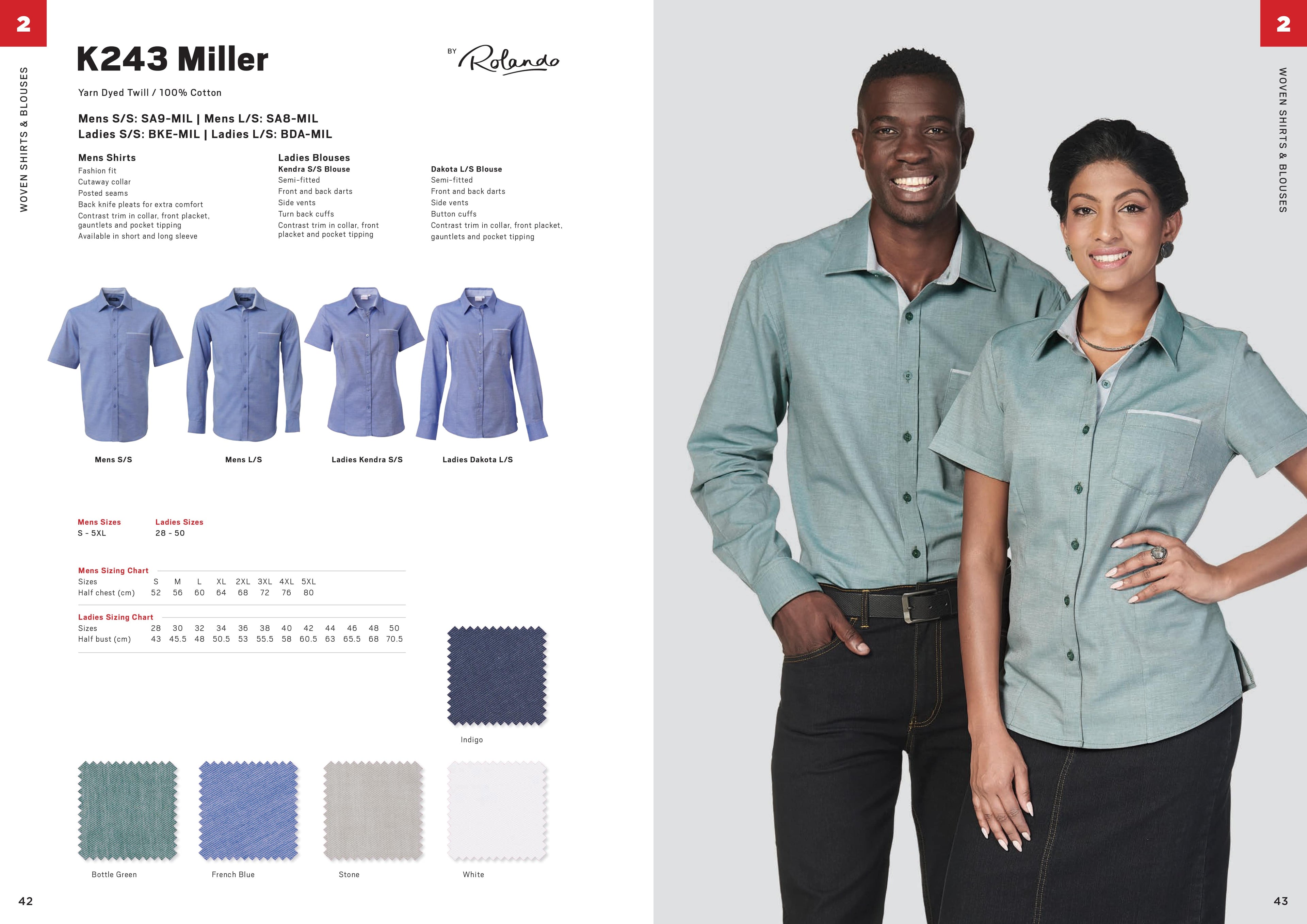 Rolando - Ladies Miller k243 L/S Blouse